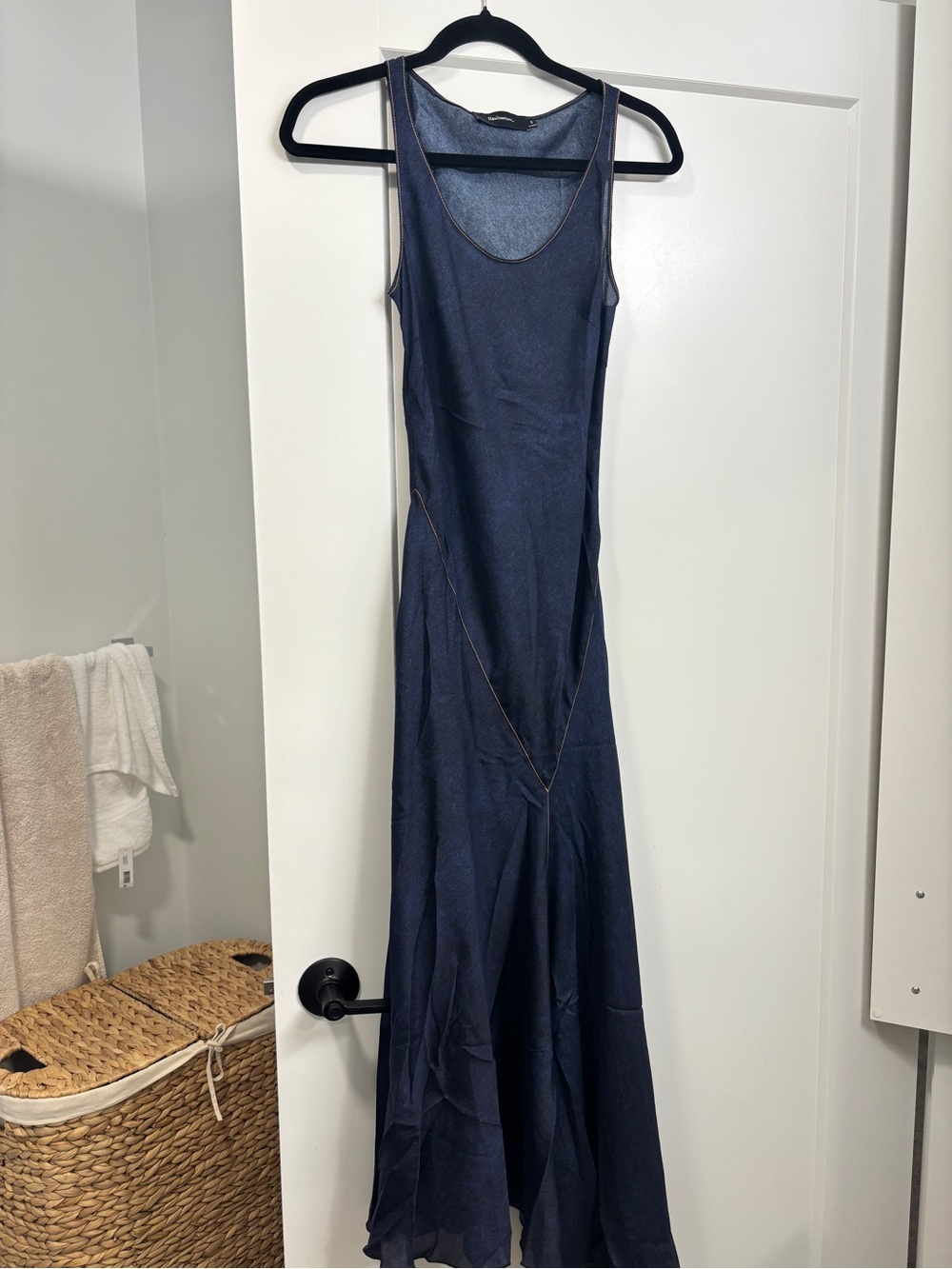 Realisation Par The Ellery Dark Denim Navy Maxi Dress Size XS New w/o tag